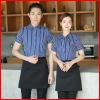 fashion white black stripes restaurant waiter shirt ba pub wait staff workwear uniform