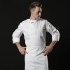 Europe design short sleeve jacket for chef work invisual button design
