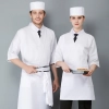 Japanese sushi restaurant chef blouse chef jacket navy blue white black