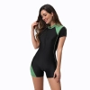 2025 short sleeve sports design women girl swimwear race suit model 1019