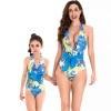 2025 new design floral women one piece swimwear child girl swimwear