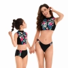 2025 new Europe design print two-piece women lady swimwear model 071