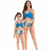 2025 saphire printing water playing two-piece lay swimwear for women model 097