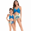 2025 saphire printing water playing two-piece lay swimwear for women model 097