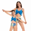 2025 saphire printing water playing two-piece lay swimwear for women model 097