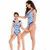 2025 blue printing water playing one-piece bikini lay swimwear for women model 098