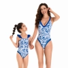 2025 blue printing water playing one-piece bikini lay swimwear for women model 098