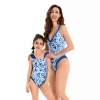 2025 blue printing water playing one-piece bikini lay swimwear for women model 098