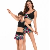 2025 good fabric floral water playing two-piece lady swimwear for women model 101