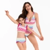 2025 stripes water playing bench two-piece scale swimwear for women model 102