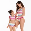 2025 stripes water playing bench two-piece scale swimwear for women model 102