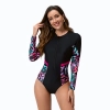 2025 Australia women sports swimwear  zipper one-piece swimwear for lady model 1006