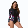 2025 Australia women sports swimwear  zipper one-piece swimwear for lady model 1006