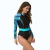 2025 American women gym swimwear  leave printing one-piece swimwear for lady model 1007