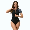 2025 short sleeve sports  women swimwear girl race suit model 1020