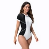 2025  Low resistance short sleeve sports  women swimwear girl race suit model 1021