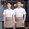 denim large pocket short apron for waiter store staff waitress Color Color 6