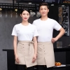 denim large pocket short apron for waiter store staff waitress Color Color 2