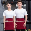 denim large pocket short apron for waiter store staff waitress Color Color 9