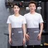 denim large pocket short apron for waiter store staff waitress Color Color 15