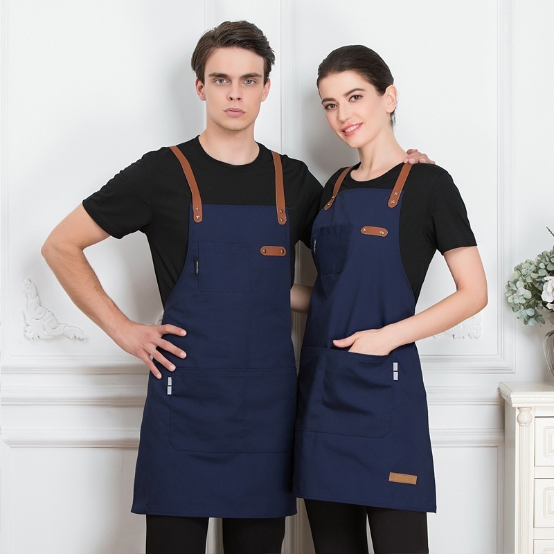 Irder - leather straps women men waiter apron long apron