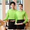 autumn long sleeve restaurant waiter tshirt uniform company team tshirt logo