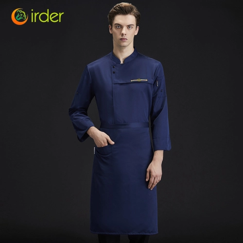 navy chef jacket work uniform for upgrade restaurant staf uniform