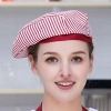 hot sale europe restaurant style waiter hat chef cap checkered print
