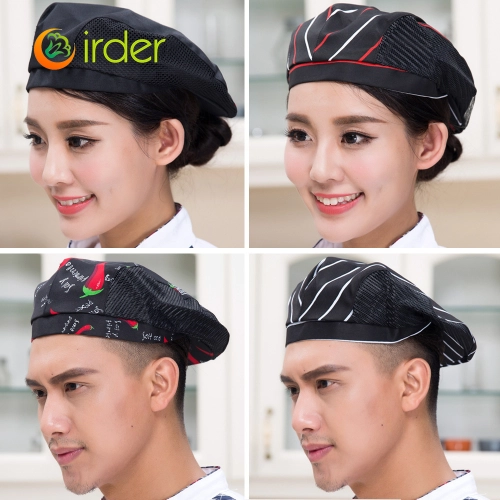 breathable mesh men women berets hat waiter waitress cap hat