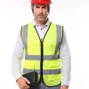 high quality knitted mesh fabric light refection strip woker vest security safety vest