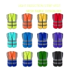 high quality knitted mesh fabric light refection strip woker vest security safety vest