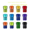 high quality knitted mesh fabric light refection strip woker vest security safety vest