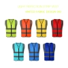 high quality knitted mesh fabric light refection strip woker vest security safety vest