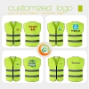 summer mesh fabric light refection strip vest Safety vest worker uniform