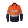 cotton fabric miner collier woker uniform suits light reflection strip