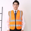 Transportation construction workers light refection strip vest Color Orange