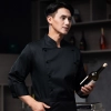 2022 autumn double breasted upgrade restaurant chef jacket coat uniform cloth button