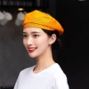 summer breathable mesh women men beret hat orange black patchwork
