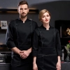 Europe style double breasted side open chef jacket coat both for women men