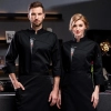 fashion design Chinese restaurant chef women jacket coat working wear unisex Color Black