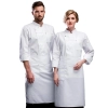 vintage bakery food restaurant chef coat men women chef uniform Color White