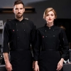 2023 Kitch cooking restaurant  Bread store chef coat head chef jacket uniform Color Black