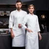 2023 white restaurant  Bread store chef coat jacket uniform front open double breasted