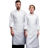 2023 white restaurant  Bread store chef coat jacket uniform front open double breasted