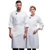 2023 restaurant staff Bread bakery Pastry chef coat jacket uniform front open double breasted